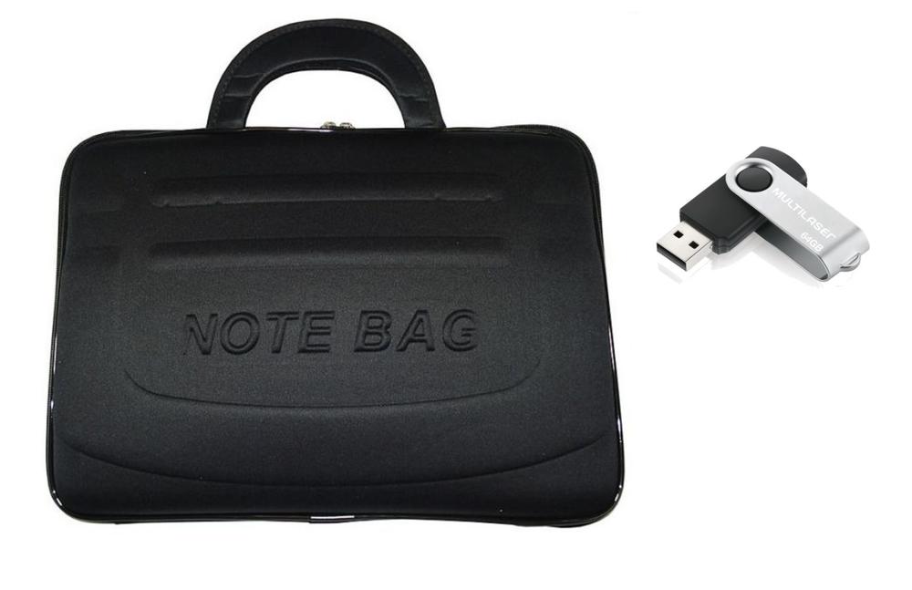 Maleta com Alça para Notebook 15,6 Polegadas + Pendrive 64GB