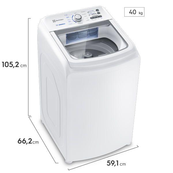 Máquina de Lavar Electrolux 15kg Branca Essential Care com Cesto Inox e Jet&Clean (LED15)