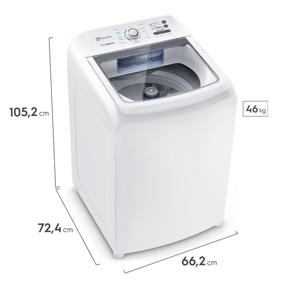 Máquina de Lavar Electrolux 15kg Branca Essential Care com Cesto Inox e Jet&Clean (LED15) - foto 3