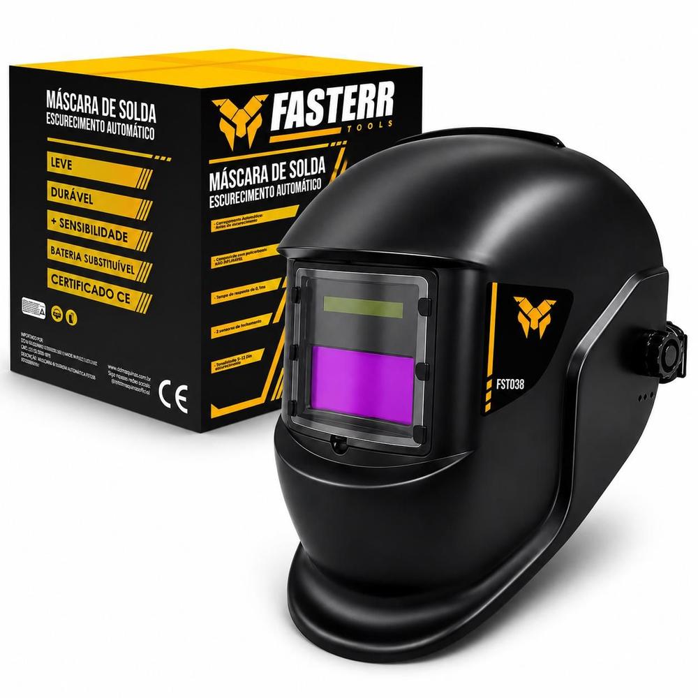 Máscara de Solda Auto Escurecimento Profissional Tig Mig Mma Fst038