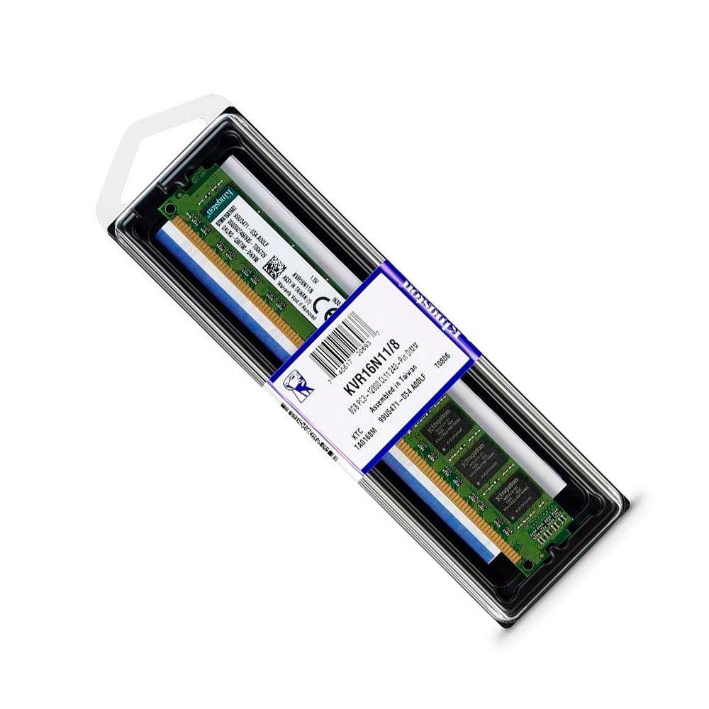 Memória Ddr3 8GB 1600mhz Pc3 12800 KVR16N11/8 Kingston p/ Desktop