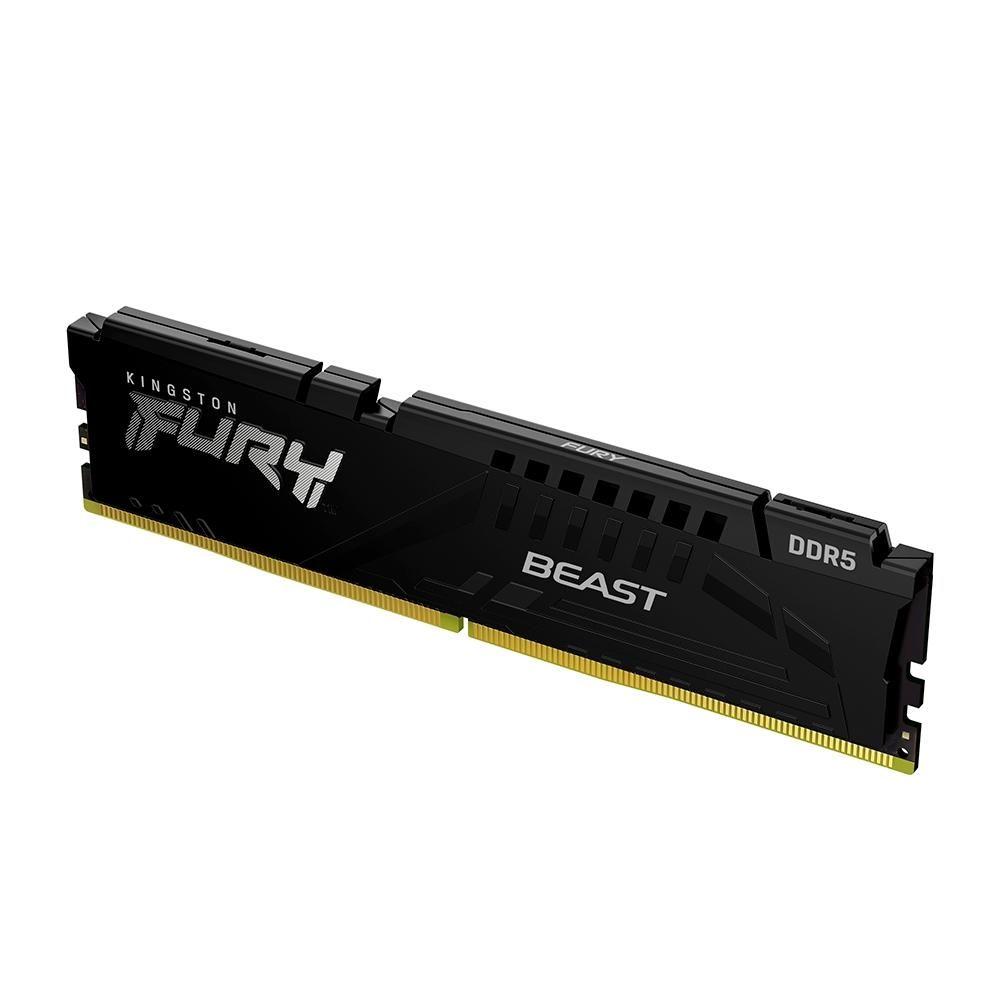 Memória RAM Kingston Fury Beast, 16GB, 5600MHz, DDR5, CL40, para Intel XMP, Preto - KF556C40BB-16