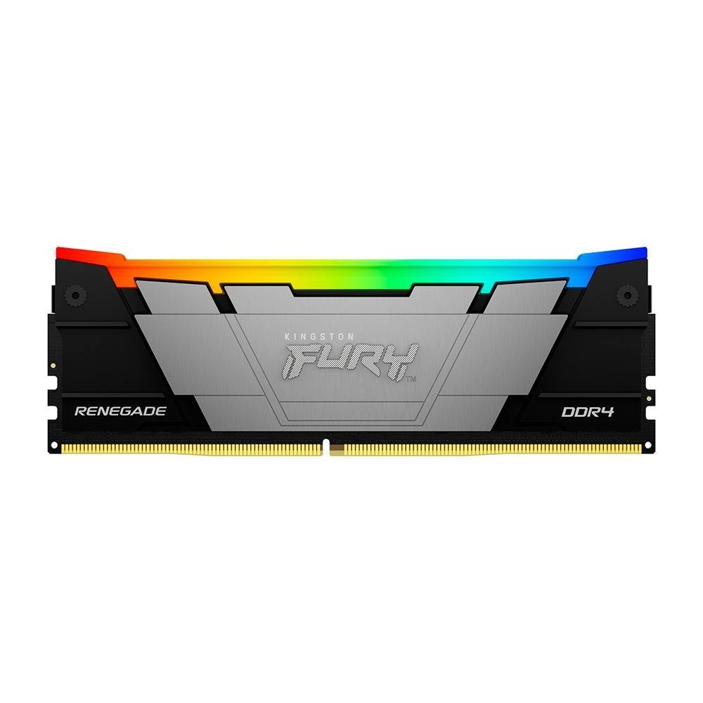 Memória RAM Kingston Fury Renegade, RGB, 16GB, DDR4, (2x8GB), 4200MHz, CL19, Preto - KF442C19RB2AK2/16