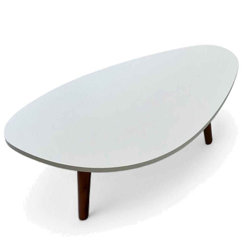 Mesa de Centro Orgânica Pés Palito em Madeira 90x52cm