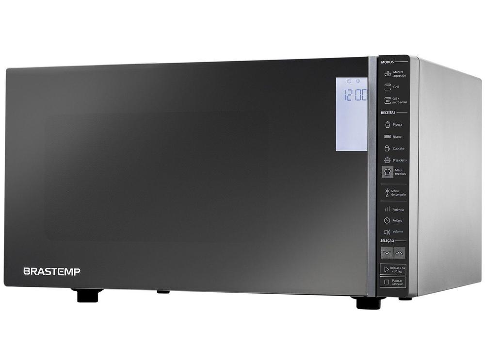 Micro-ondas Brastemp 32 Litros cor Inox Espelhado com Grill e Painel Integrado - BMG45AR