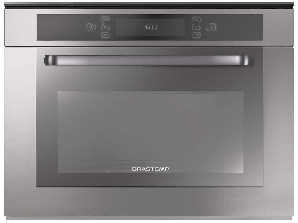 Micro-ondas de Embutir Brastemp com 40 Litros de Capacidade e Grill Inox - BMO40AR