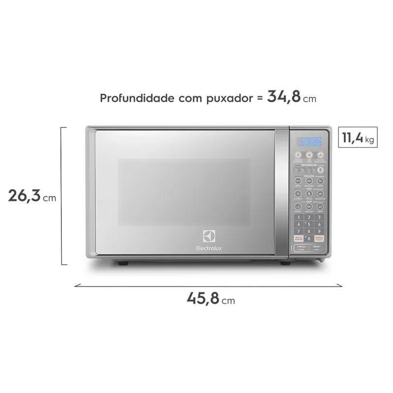 Micro-ondas Electrolux 20L cor Inox Espelhado com Função Tira Odor (MT30S) - foto 2