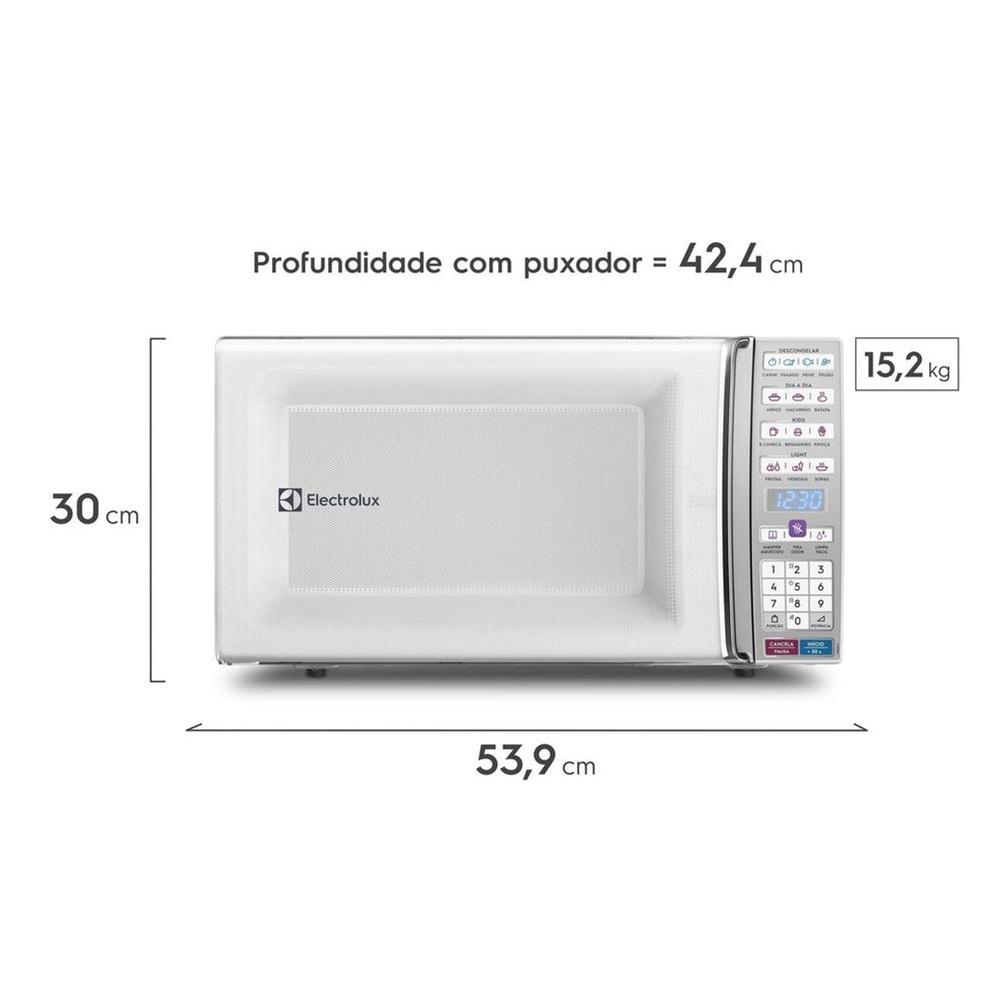 Micro-ondas Electrolux de bancada Branco com Função Tira Odor e Manter Aquecido 34L MEO4 - foto 2