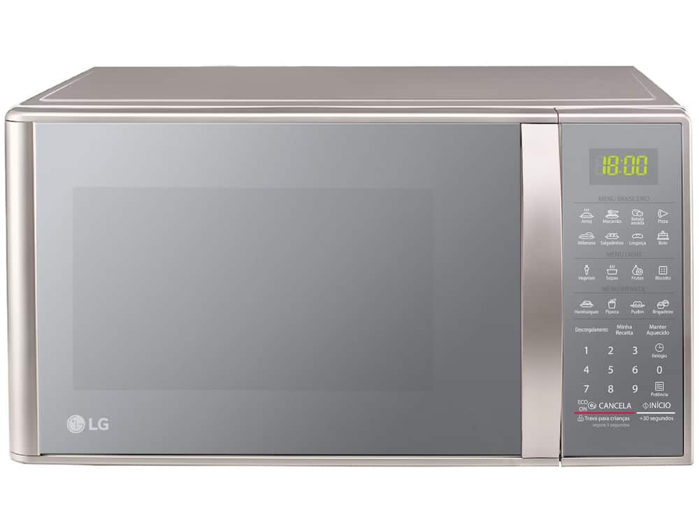 Micro-ondas LG 30 litros Prata Limpa Fácil (MS3043BR)