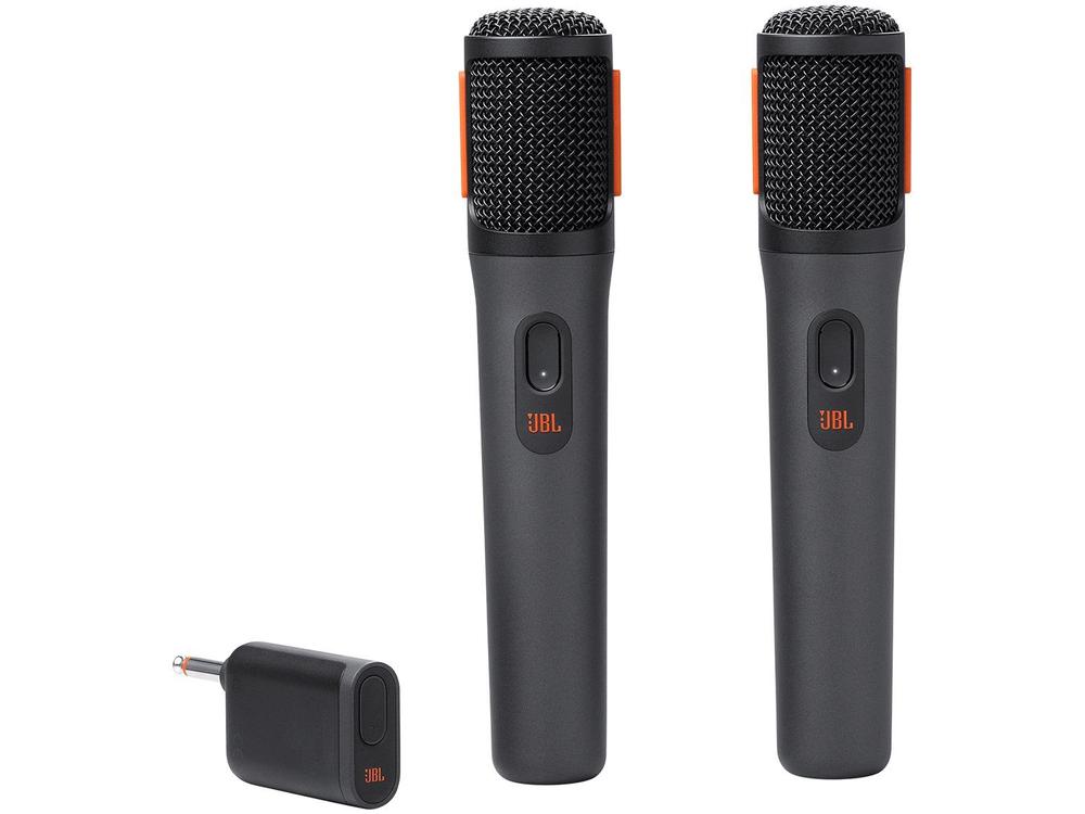 Microfone Sem Fio JBL PartyBox Wireless Mic, Kit com 2 Unidades, Conexão UHF - 28913769