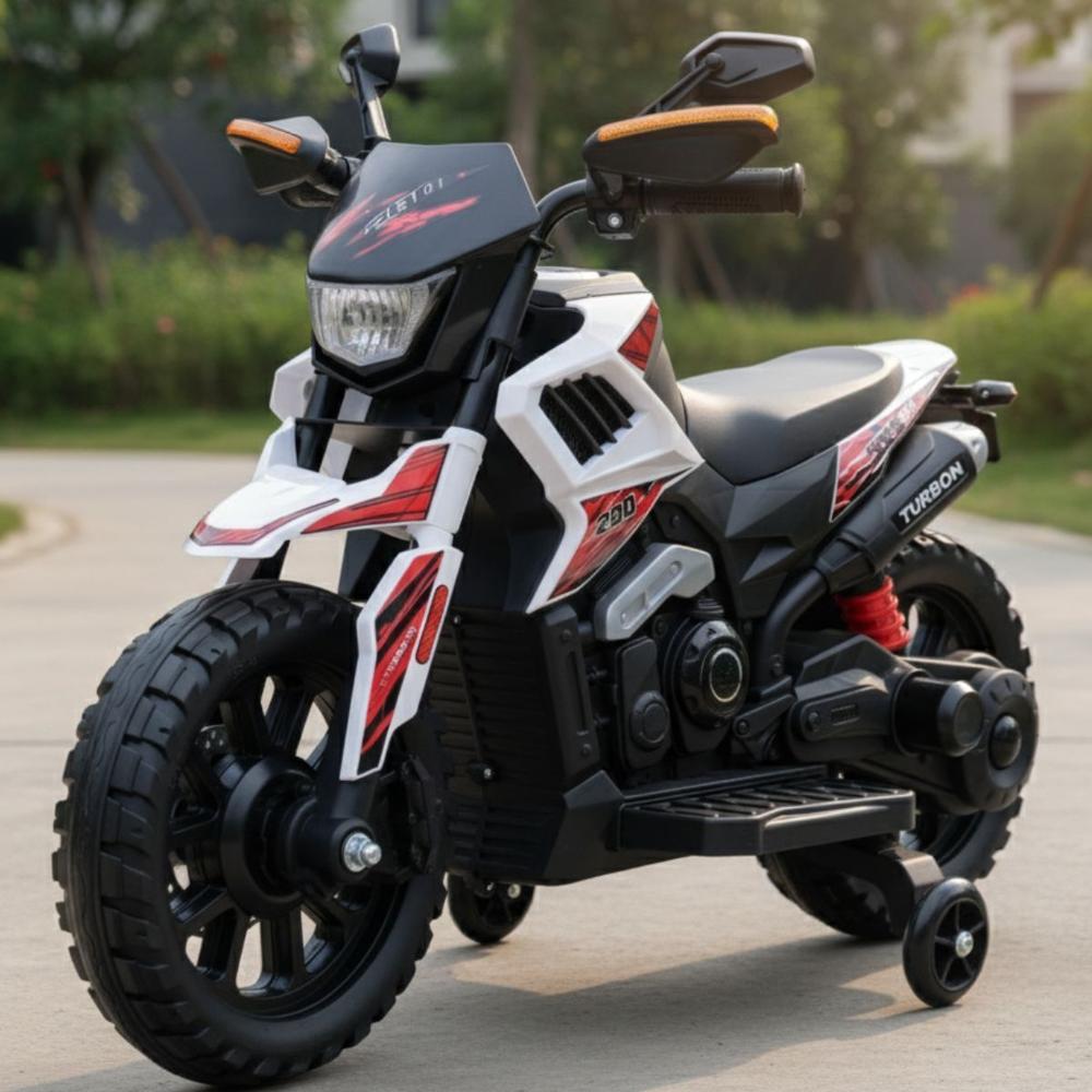 Mini Moto Elétrica Esportiva Infantil com Luz Led Som Motor