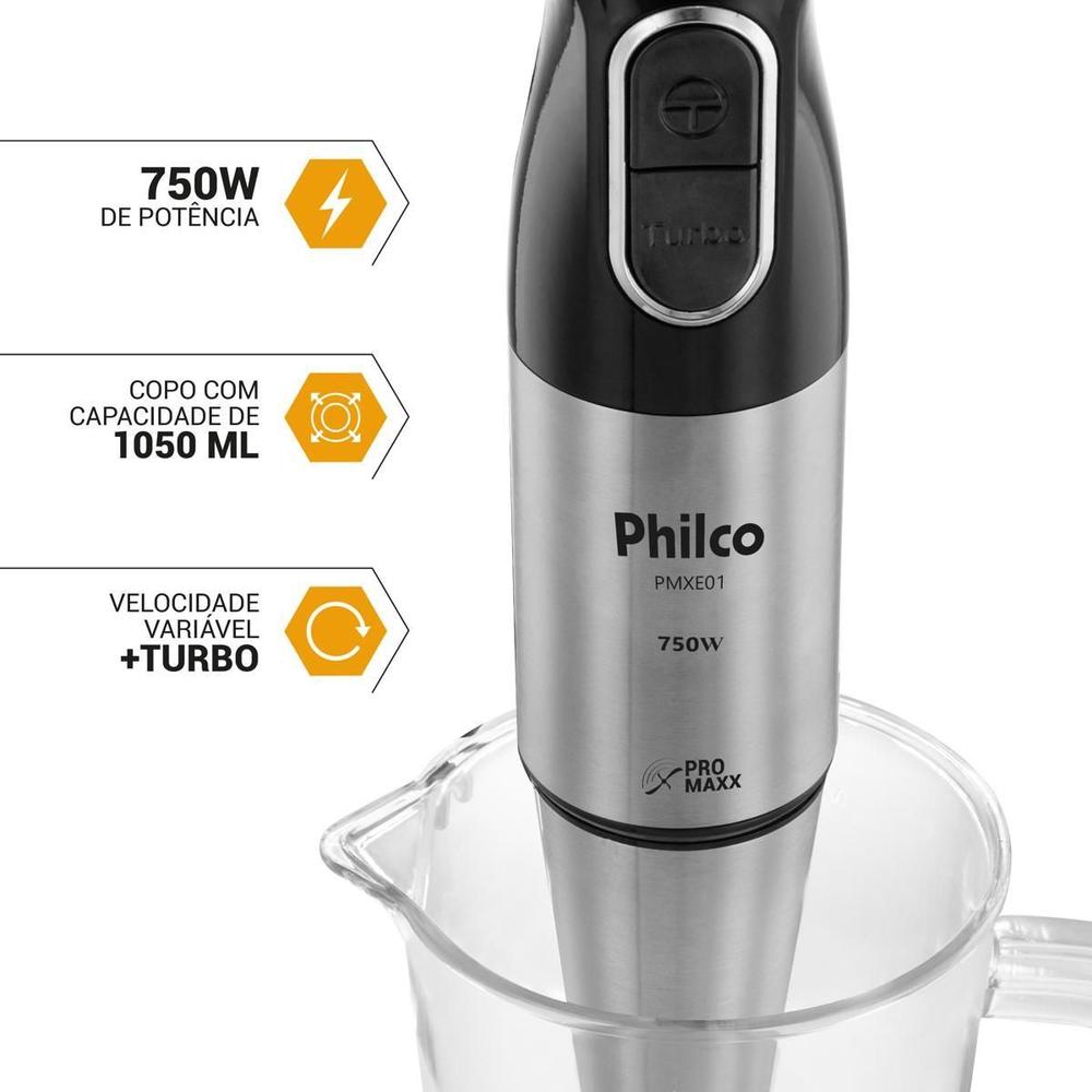 Mixer Philco Inox com Copo 1050ml 750W PMXE01