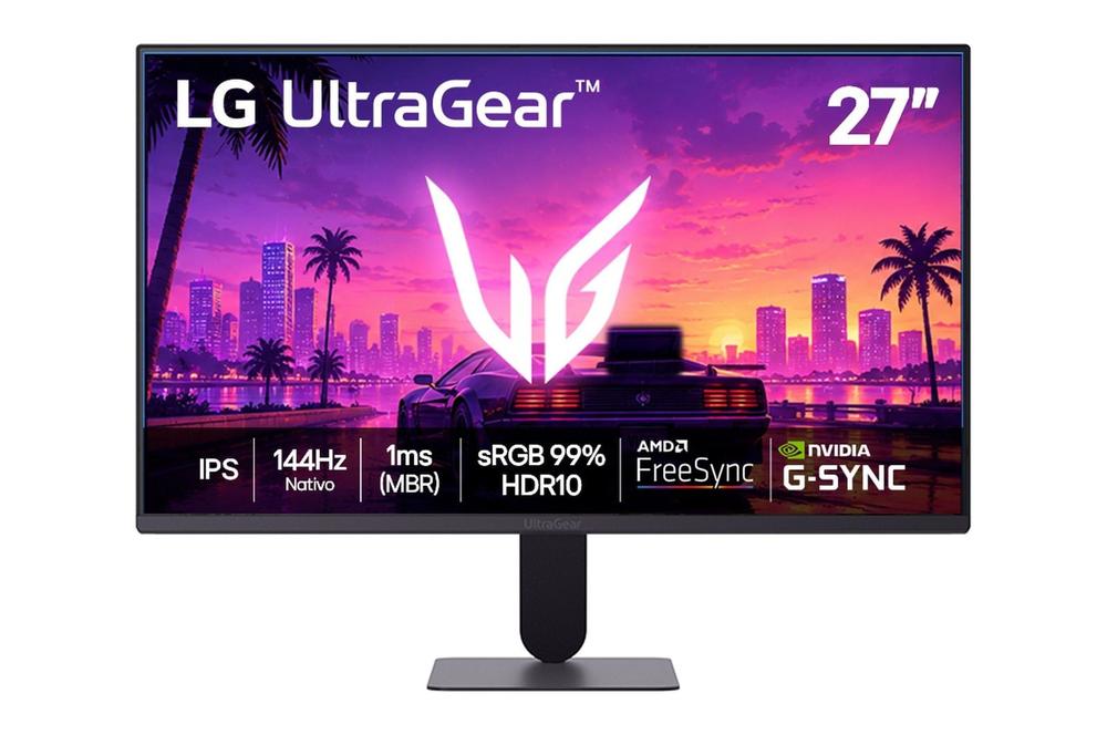Monitor Gamer LG UltraGear 27G411B, 144Hz Nativo, 1ms (MBR), Tela IPS 27” FHD, compatível com NVIDIA...