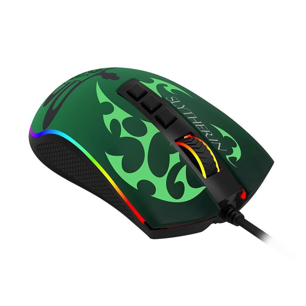 Mouse Gamer Redragon Harry Potter Cobra Slytherin RGB Preto e Verde