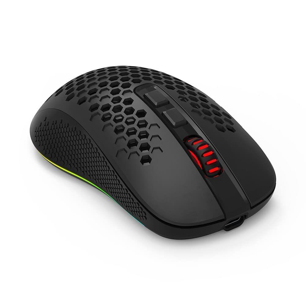 Mouse Sem Fio Gamer Redragon Hana M694 RGB, 7200 DPI, Ambidestro, 1000Hz, USB Tipo-C, Preto - M694-RGB