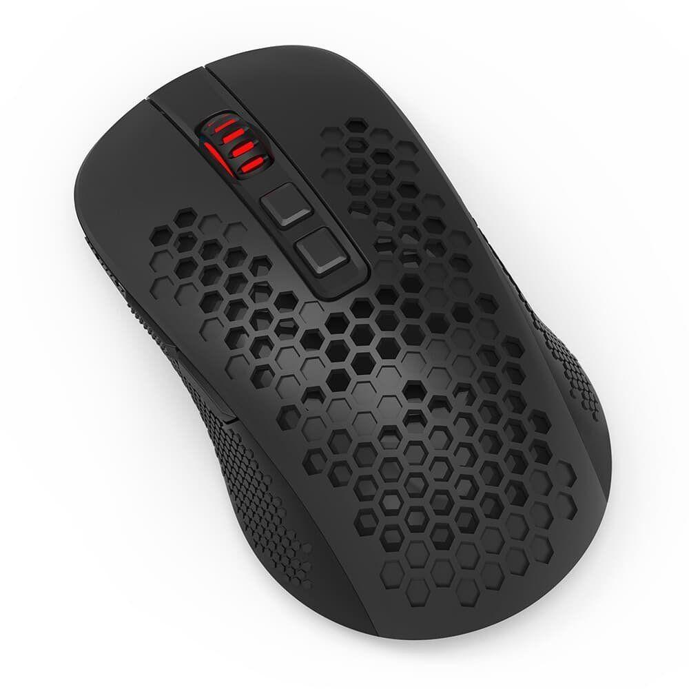 Mouse Sem Fio Gamer Redragon Hana M694 RGB, 7200 DPI, Ambidestro, 1000Hz, USB Tipo-C, Preto - M694-RGB