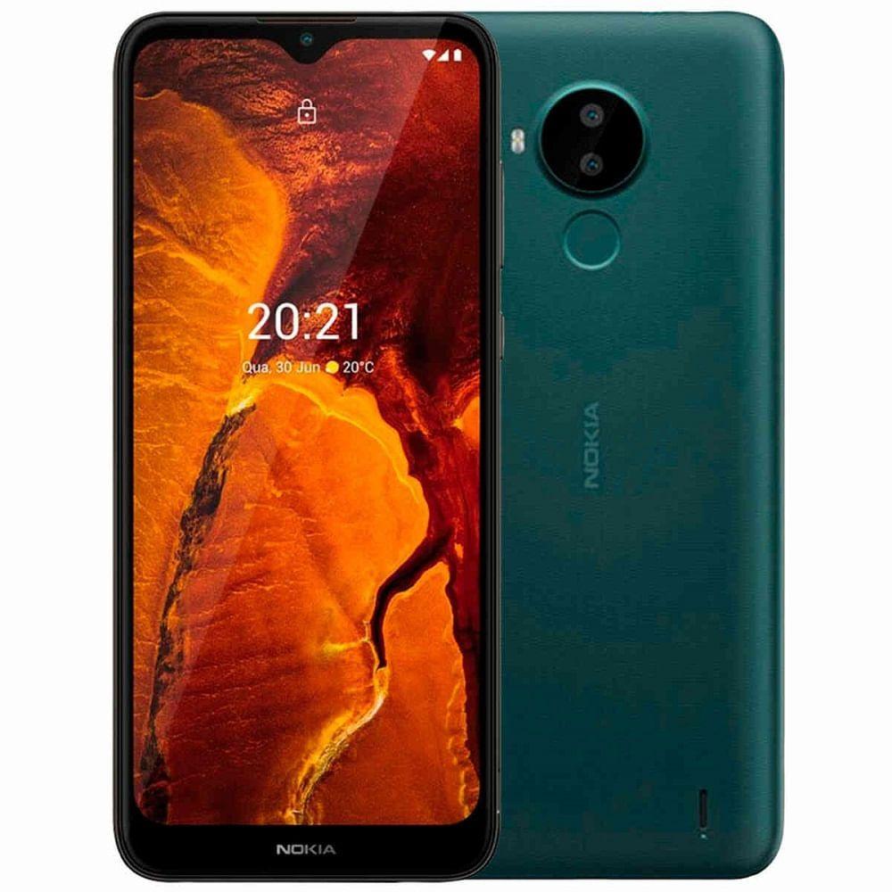 Nokia C30 64GB 2GB Tela 6.82 HD+ Câmara Traseira 13MP NK042 Verde