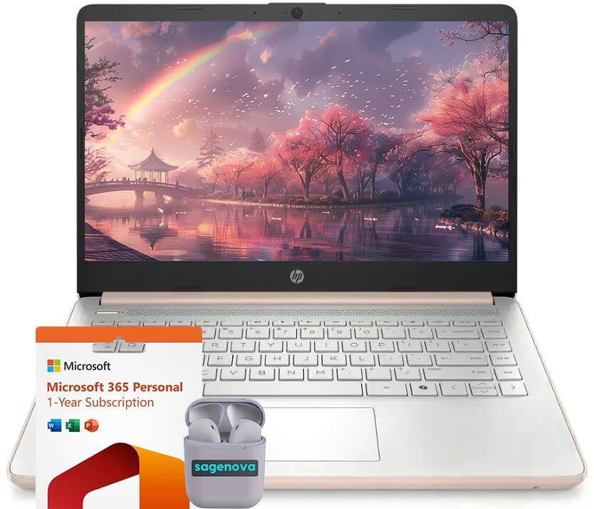 Notebook HP 36 cm 4 GB RAM 128 GB SSD Windows 11 Rose Gold Claro