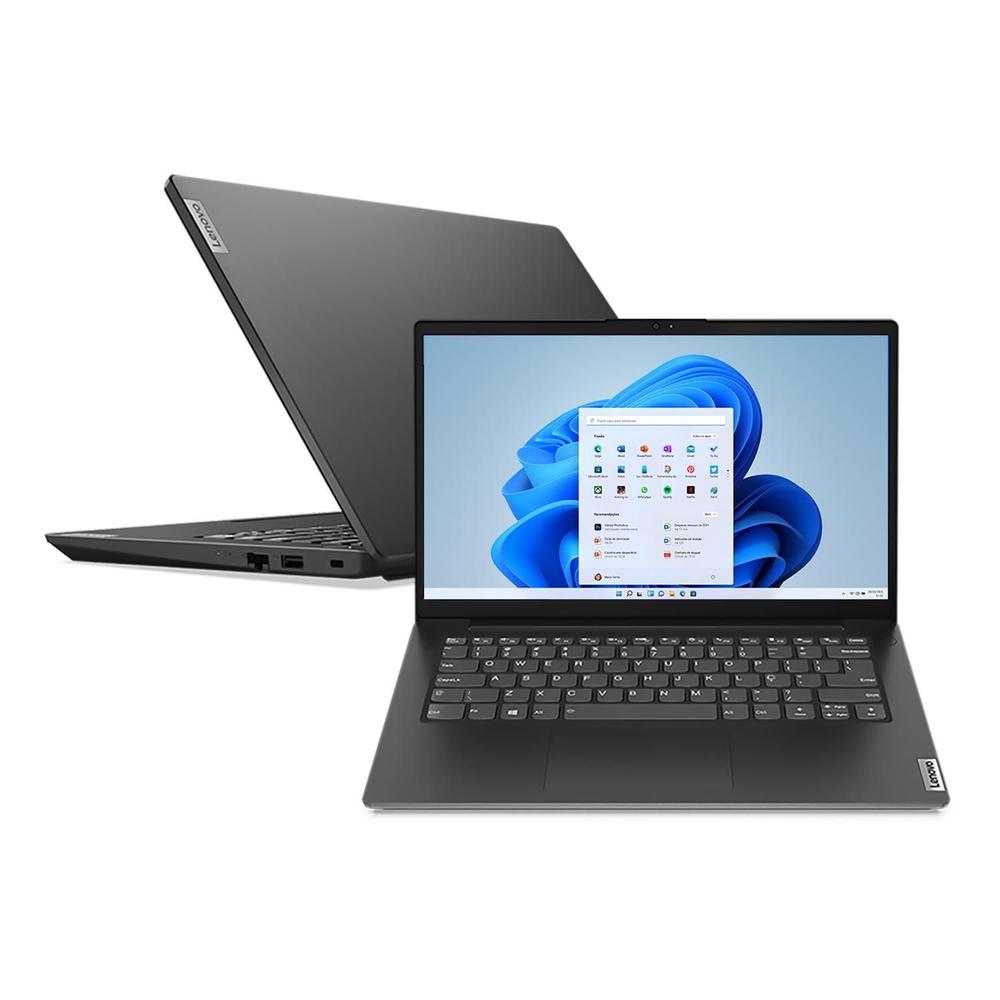 Notebook Lenovo V14 Intel Core i5-1135G7 8GB 256GB SSD W11 Home 14" FHD 82NM0012BR Preto