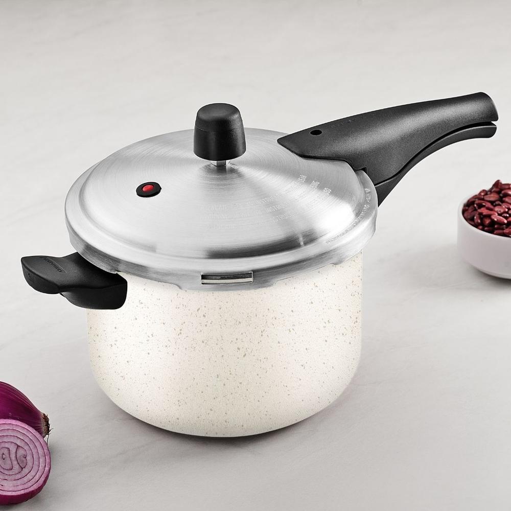 Panela de Pressão Bege Creme Tramontina Vancouver 4.5 Litros Antiaderente - foto 2