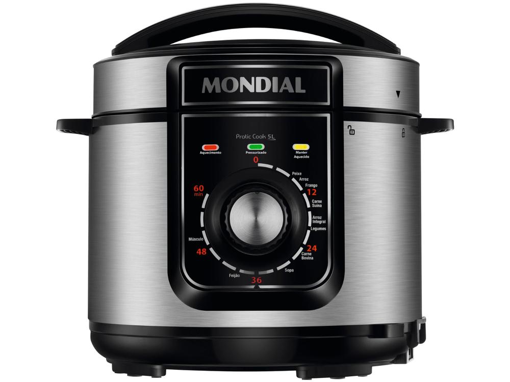 Panela de Pressão Elétrica 5L Mondial Pratic Cook PE-48-5L-I