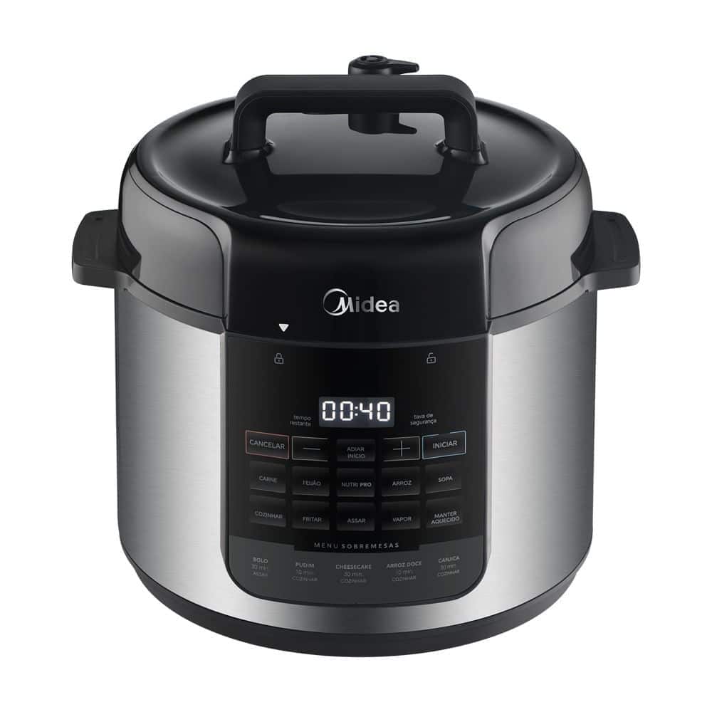 Panela de Pressão Elétrica 5L NutriPro Inox Midea