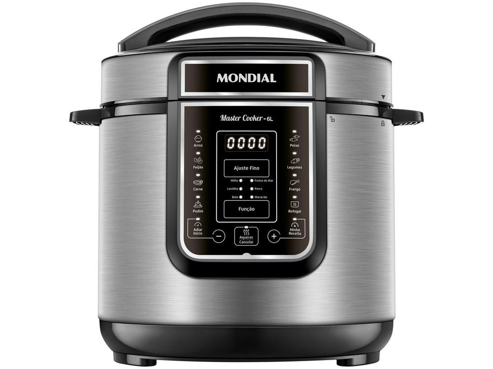 Panela de Pressão Elétrica 6L Mondial Digital Master Cooker PE-60-6L-I