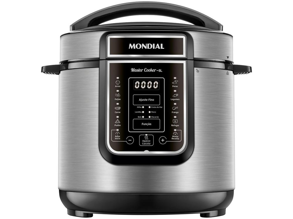 Panela de Pressão Elétrica 6L Mondial Digital Master Cooker PE-60-6L-I