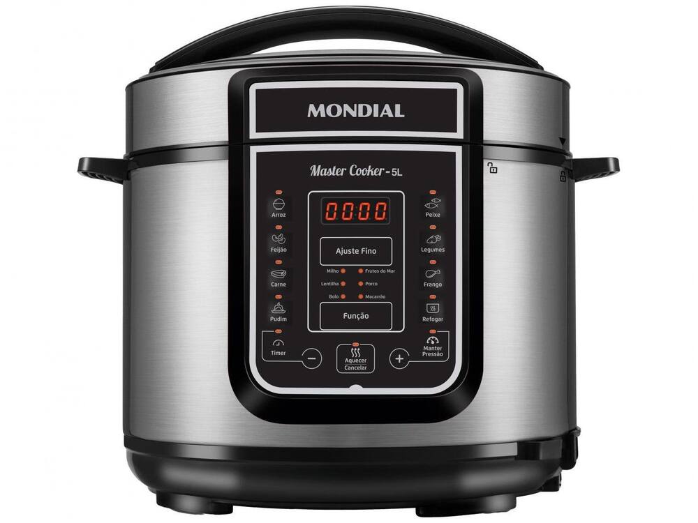 Panela de Pressão Elétrica Digital Mondial 5L 900W Digital Master Cooker PE-38