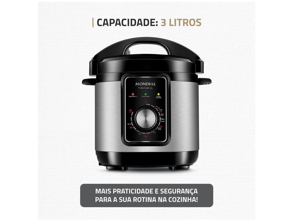 Panela de Pressão Elétrica Mondial 3L 700W - foto 3