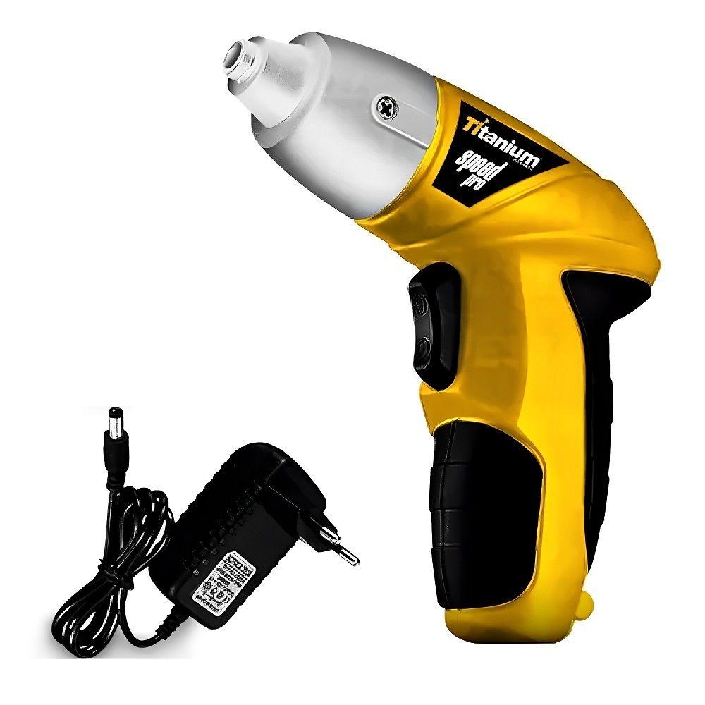 Parafusadeira Elétrica Titanium Speed Pró Bivolt C/ 11 Bits