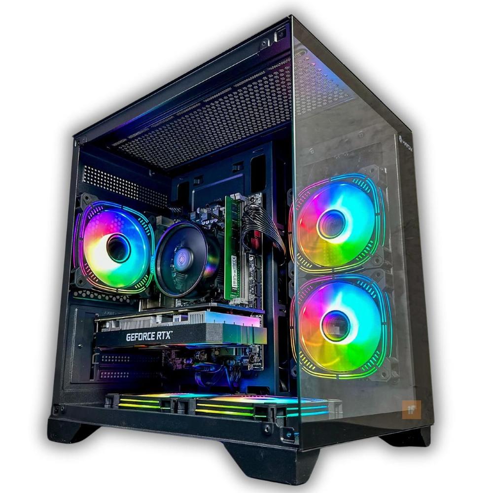 PC Cpu Gamer Branco Aquário Ryzen 5 5500 16GB SSD 512GB RTX 3050 Pronto pra jogar - infotech campinas