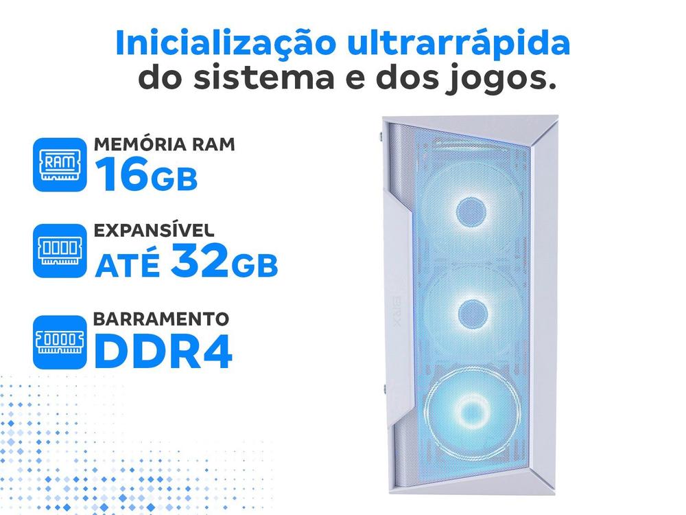 PC Gamer BRX 51067038 Intel Core i5 12400F 16GB RAM 512GB SSD Placa de Vídeo Radeon RX 580 16GB Windows 11
