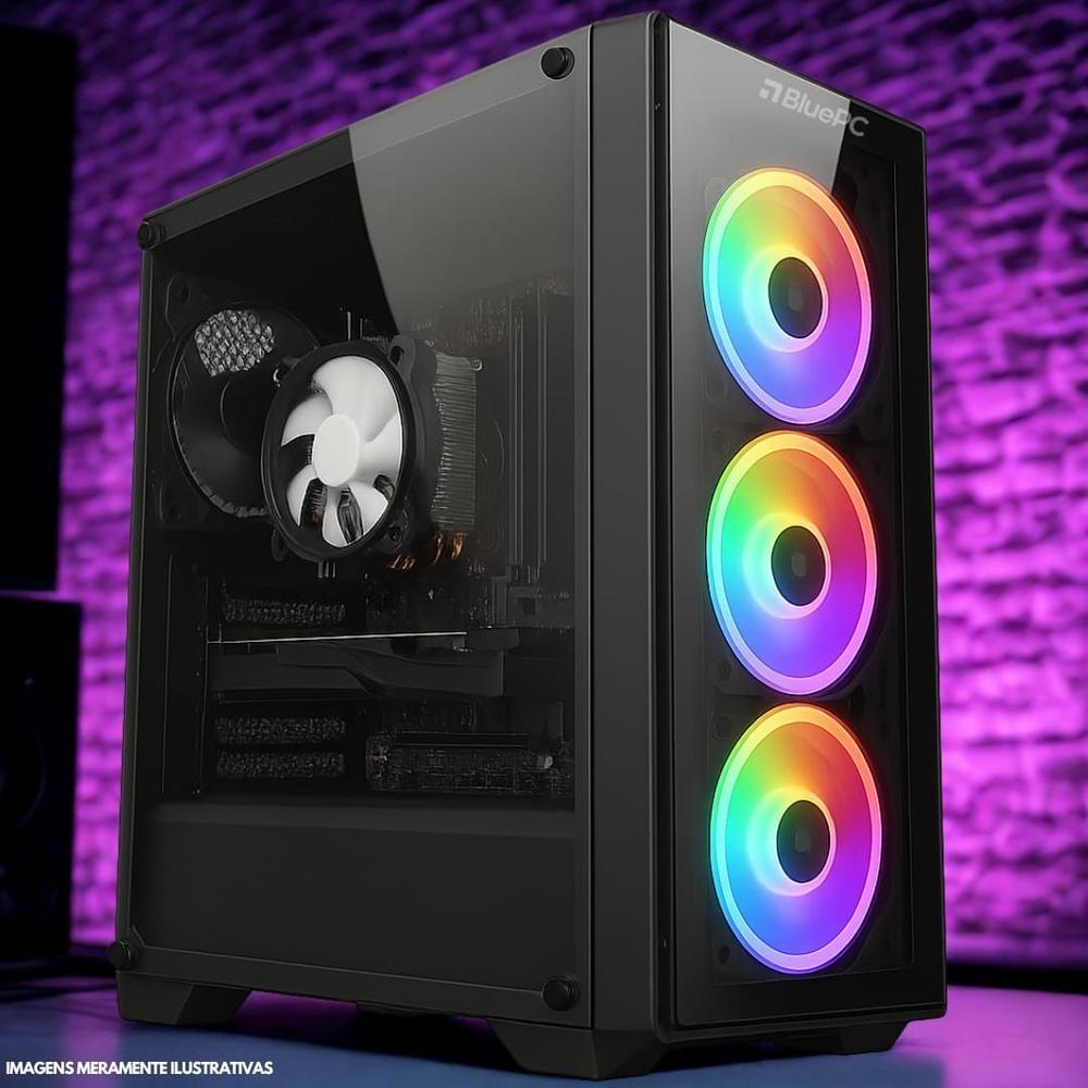 PC Gamer Completo BluePC RUSH - Intel Core i5 16GB RAM Radeon RX 580 8GB SSD 512GB Monitor 23" 75Hz Full... - foto 3