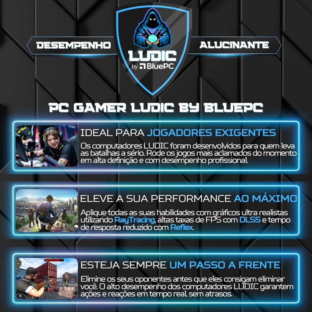 PC Gamer LUDIC by BluePC - AMD Ryzen 7 5700X, Geforce RTX 4070 Ti 16GB, 16GB RAM, SSD 512GB M.2 NVMe,...