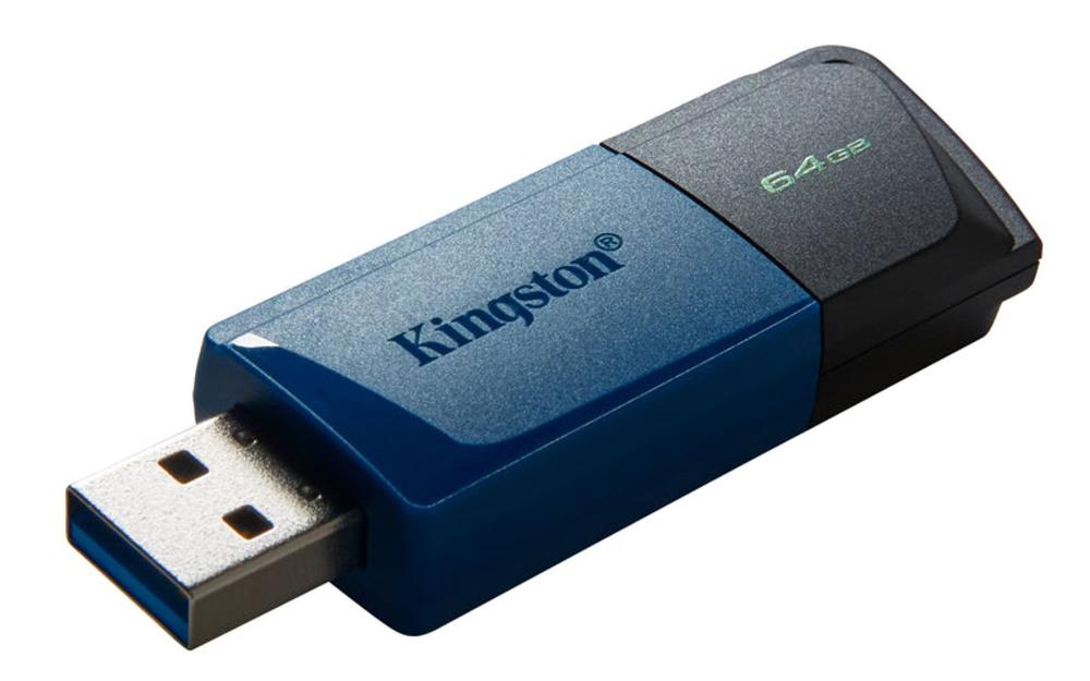 pendrive 64 gb kingston usb 3.2 preto com azul