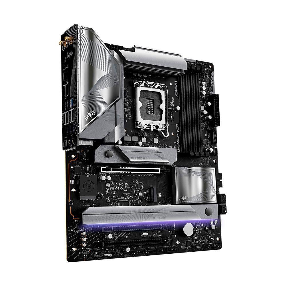 Placa-Mãe ASRock Z890 LiveMixer, Intel, LGA 1851, ATX, WiFi, DDR5, Preto - 90-MXBPE0-A0UAYZ - foto 2