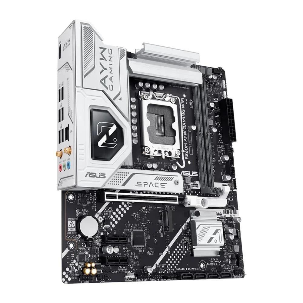 Placa-Mãe ASUS B860M-AYW GAMING WIFI, LGA1851, DDR5, PCIe 5.0, Wi-Fi 6 - 90MB1JS0-M0EAY0 - foto 3