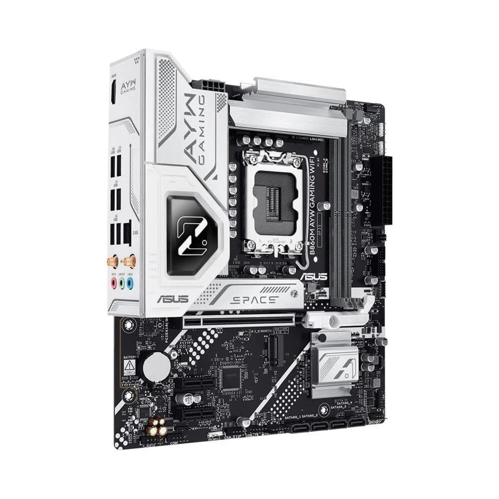 Placa-Mãe ASUS B860M-AYW GAMING WIFI, LGA1851, DDR5, PCIe 5.0, Wi-Fi 6 - 90MB1JS0-M0EAY0 - foto 4