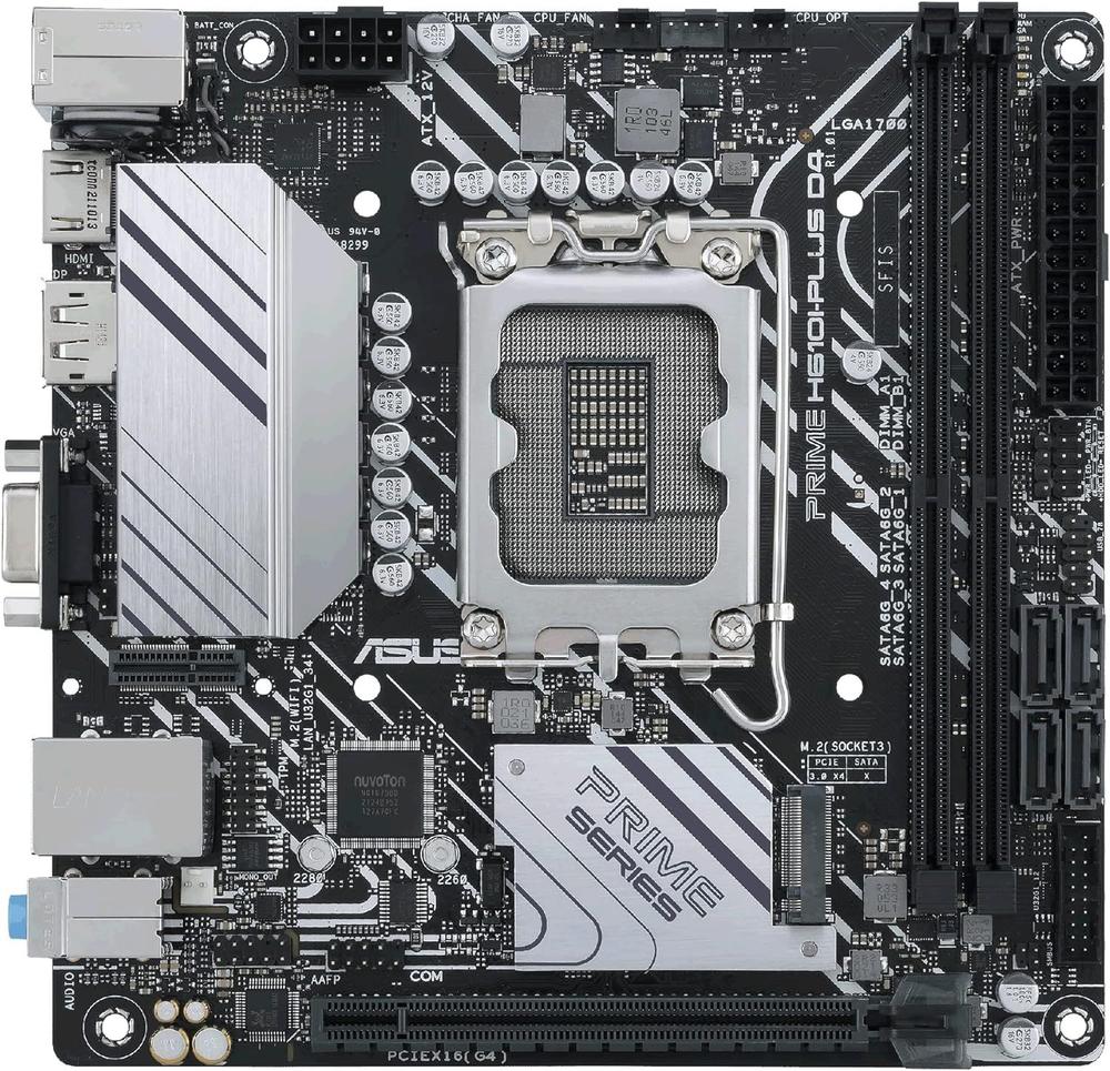 Placa-mãe ASUS PRIME H610I-PLUS D4 LGA 1700 Intel de 12ª geração