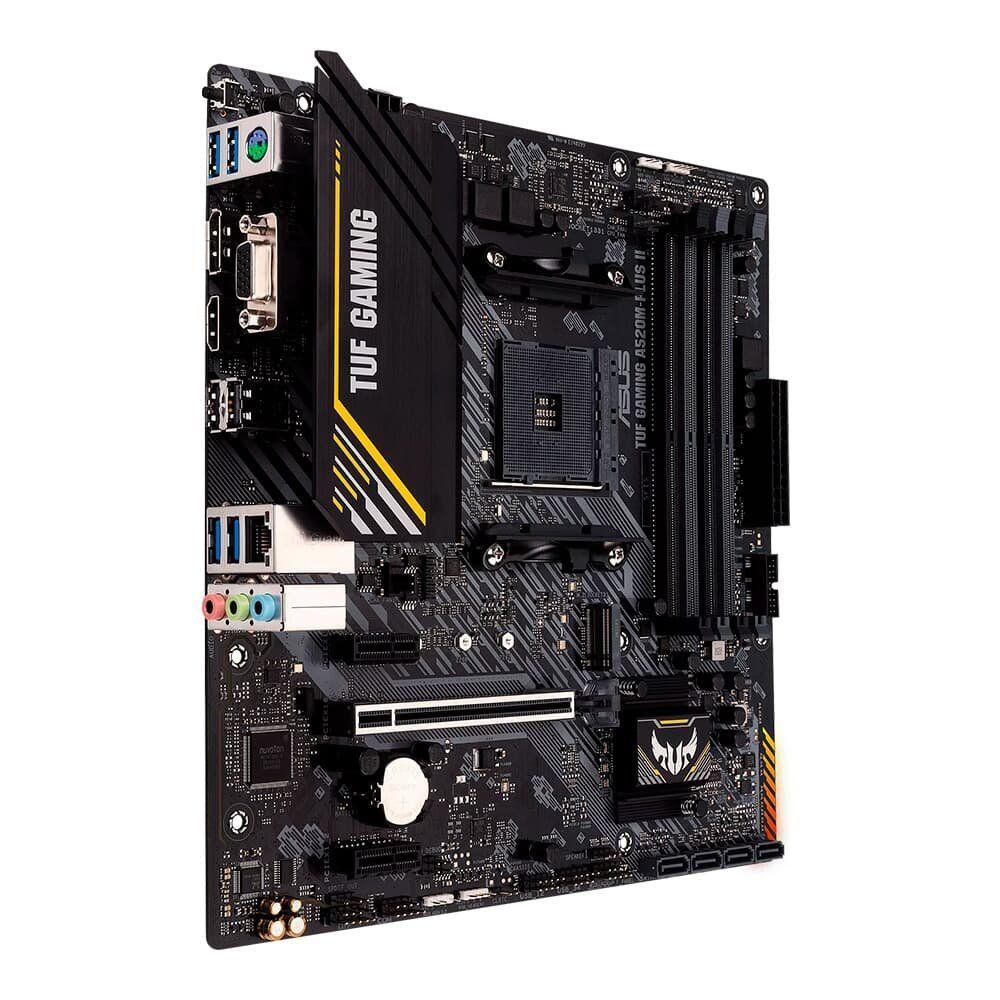 Placa-Mãe ASUS TUF GAMING A520M-PLUS II, AMD AM4, mATX, DDR4, Preto - 90MB17G0-M0EAY0 - foto 2