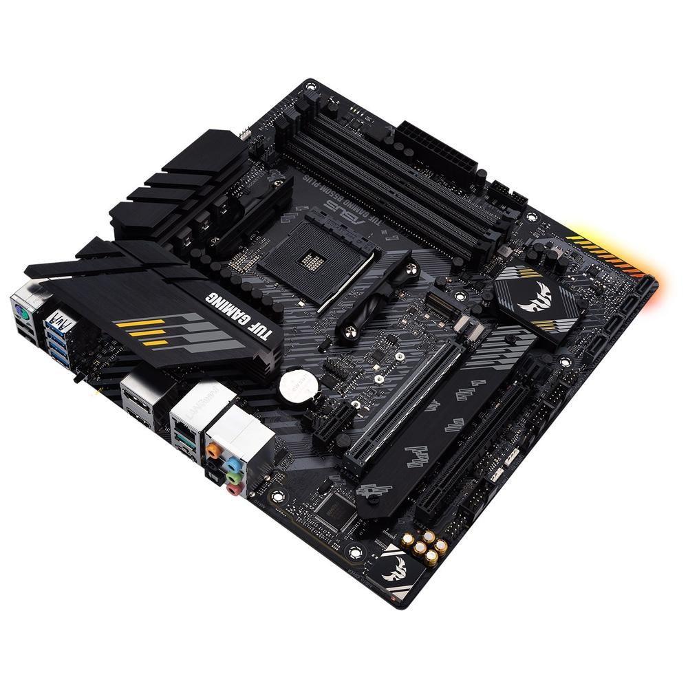 Placa Mãe Asus TUF GAMING B550M-PLUS AM4 DDR4 HDMI DisplayPort M.2 USB 3.2 RGB 90MB14A0-C1BAY0 - foto 3