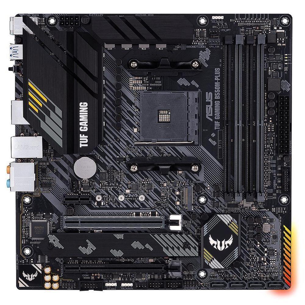 Placa Mãe Asus TUF GAMING B550M-PLUS AM4 DDR4 HDMI DisplayPort M.2 USB 3.2 RGB 90MB14A0-C1BAY0 - foto 2