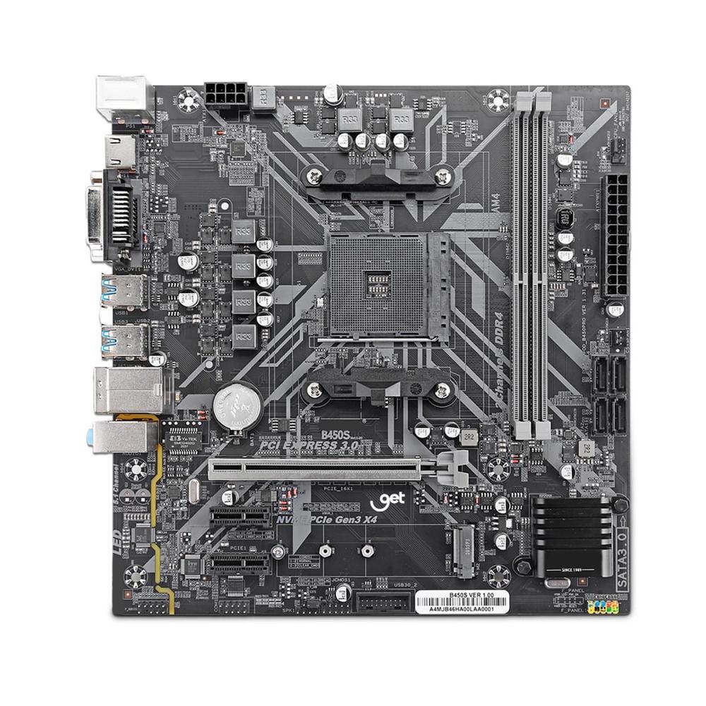Placa-Mãe Get AM4 B450M DDR4 AMD Ryzen HDMI M.2 SATA 3 USB - foto 4