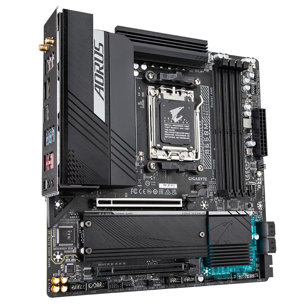 Placa-mãe GIGABYTE B650M AORUS Elite AX 1.0 AMD AM5 ATX - foto 4