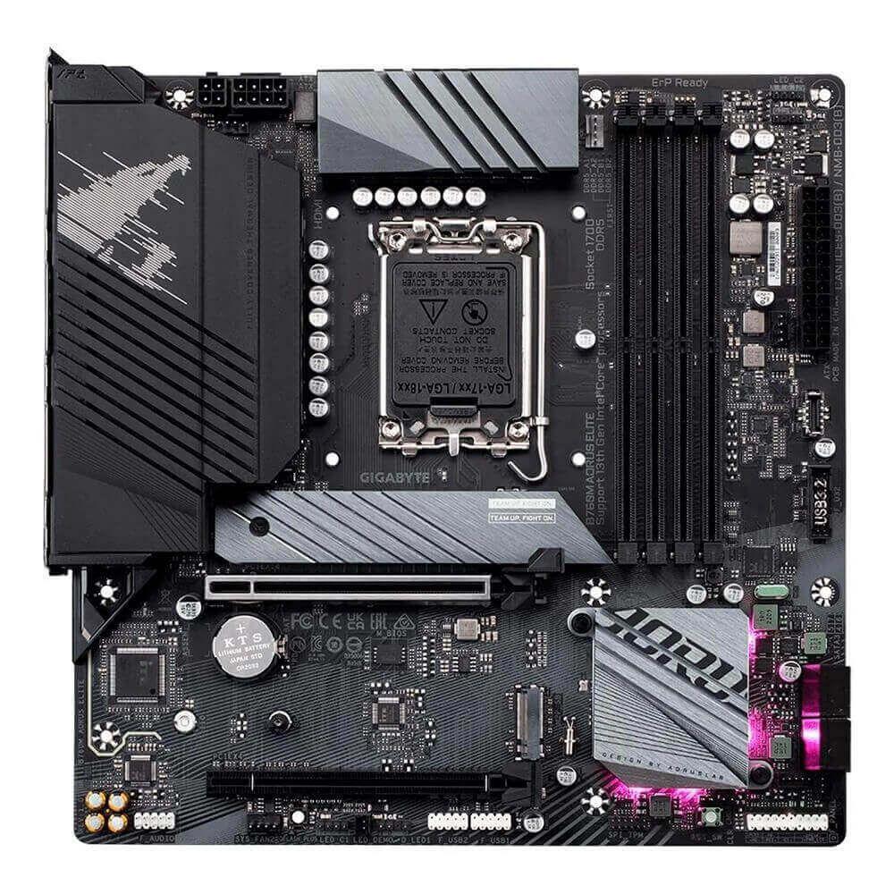 Placa Mãe Gigabyte B760M AORUS ELITE DDR5 LGA 1700 HDMI M.2 NNMe USB 3.2 USB-C - foto 3