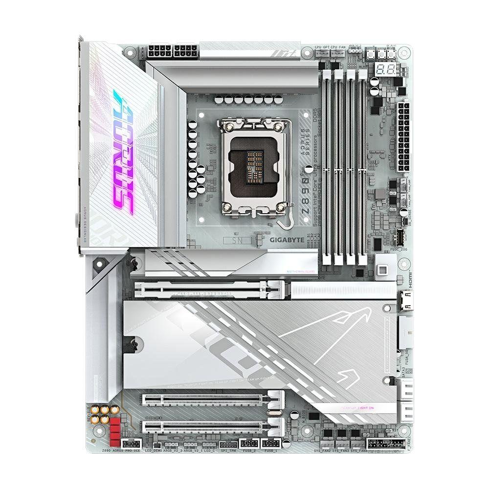 Placa-Mãe Gigabyte Z890 AORUS PRO ICE, Intel, ATX, DDR5, RGB, Wi-Fi 7, Bluetooth, Branco- Z890 AORUS PRO ICE - foto 4
