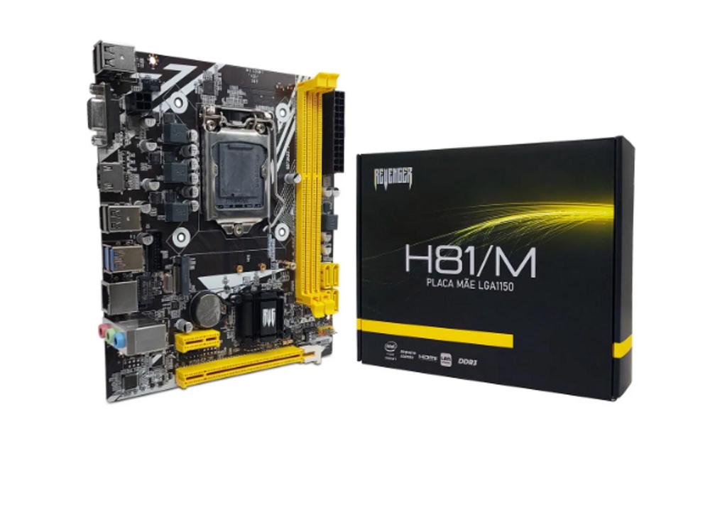 Placa Mãe LGA1150 DDR3 240 Pinos G-H81 - Revenger
