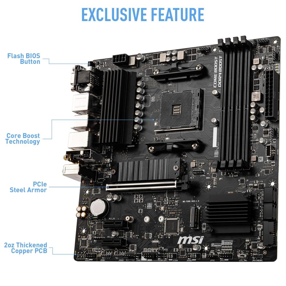 Placa-mãe MSI B550M PRO-VDH WiFi Pro Series AMD Ryzen 5000 - foto 4