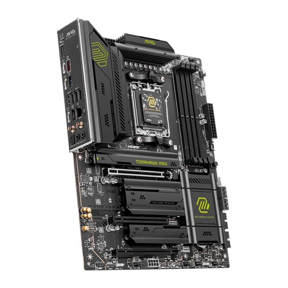 Placa Mãe MSI MAG B850 TOMAHAWK MAX WIFI, AMD, Socket AM5, ATX, DDR5 UDIMM, Wi-Fi 7, Preto -... - foto 3
